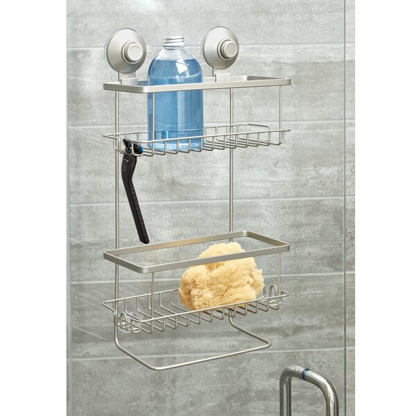 Stainless Steel Lift Type Shower Slide Bar Holder with Rod Soap Dish Suction Cup 
