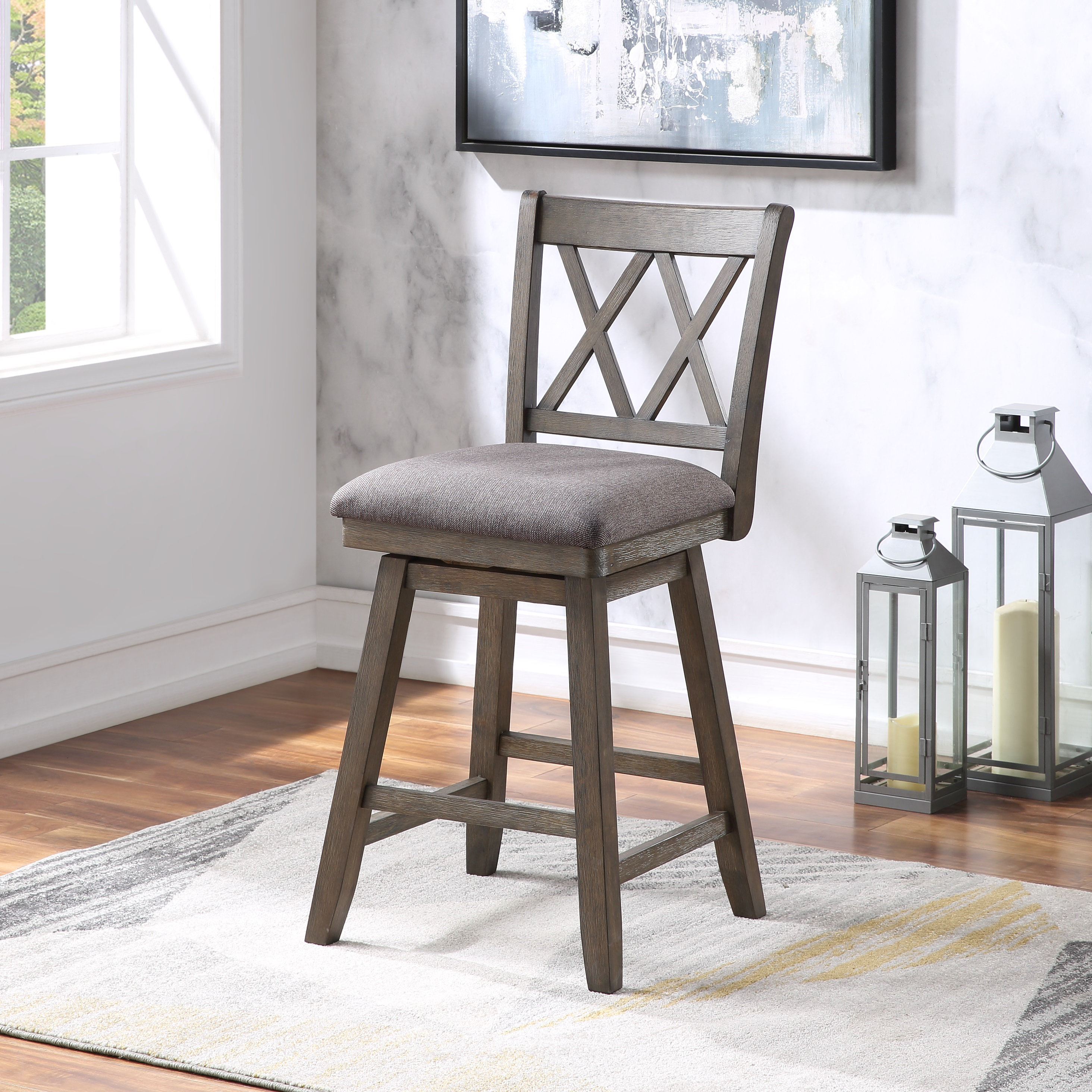 Red Barrel Studio® Abuk Swivel Counter & Bar Stool & Reviews Wayfair