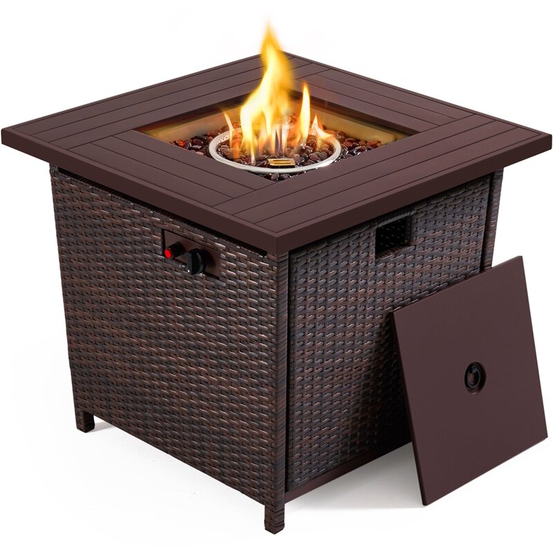 outdoor propane fire pit for cabin home