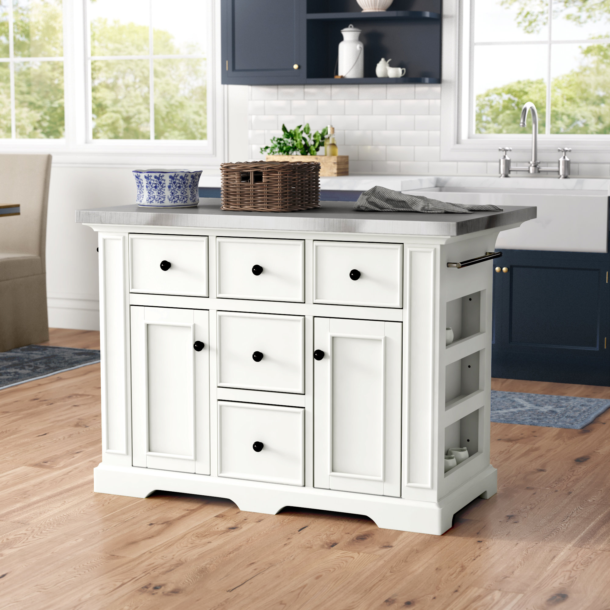 Three Posts™ Diamondback 50'' Wide Kitchen Island & Reviews Wayfair