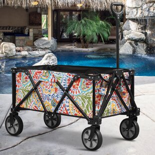 Garden Wagon Carts Folding Light Weight Steel Frame Fabric Durable Adjustable 