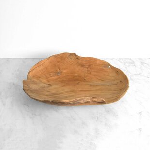 Exclusive Root Wood Bowl 45-50 cm made of Solid Teak Wood Nature 