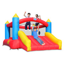 62512BOR12 12 pack of 12" long Orange Hook Style inflatables bouncy house.. 