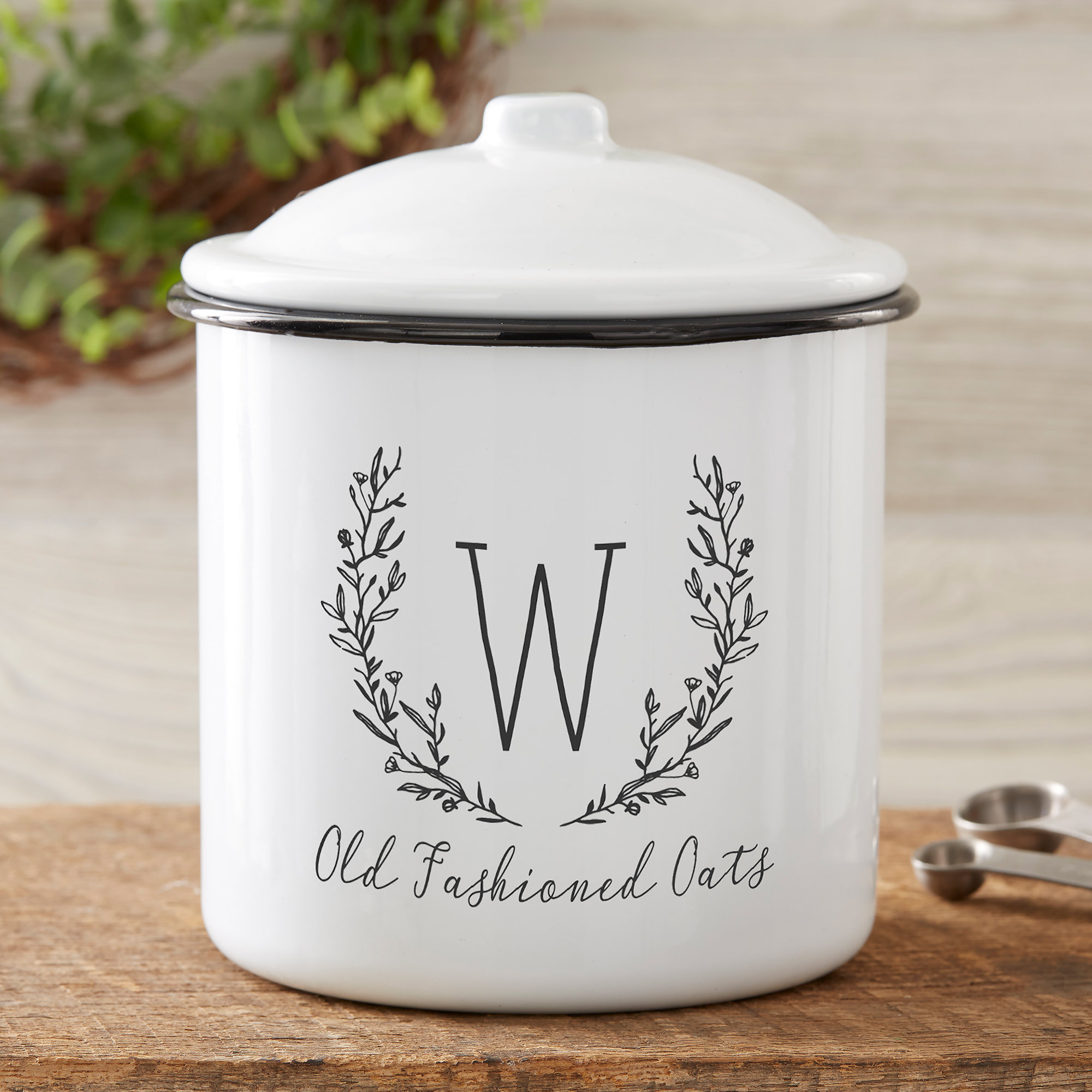 Personalization Mall Farmhouse Floral Kitchen Canister Wayfair