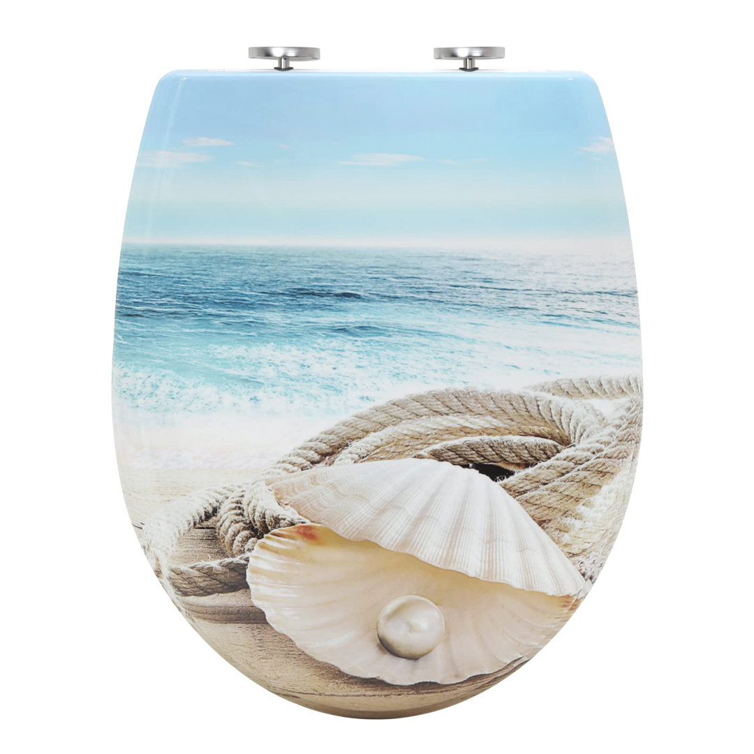 East Urban Home Länglicher WC-Sitz Dejion mit Absenkautomatik