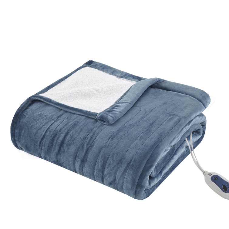 plush heated throw