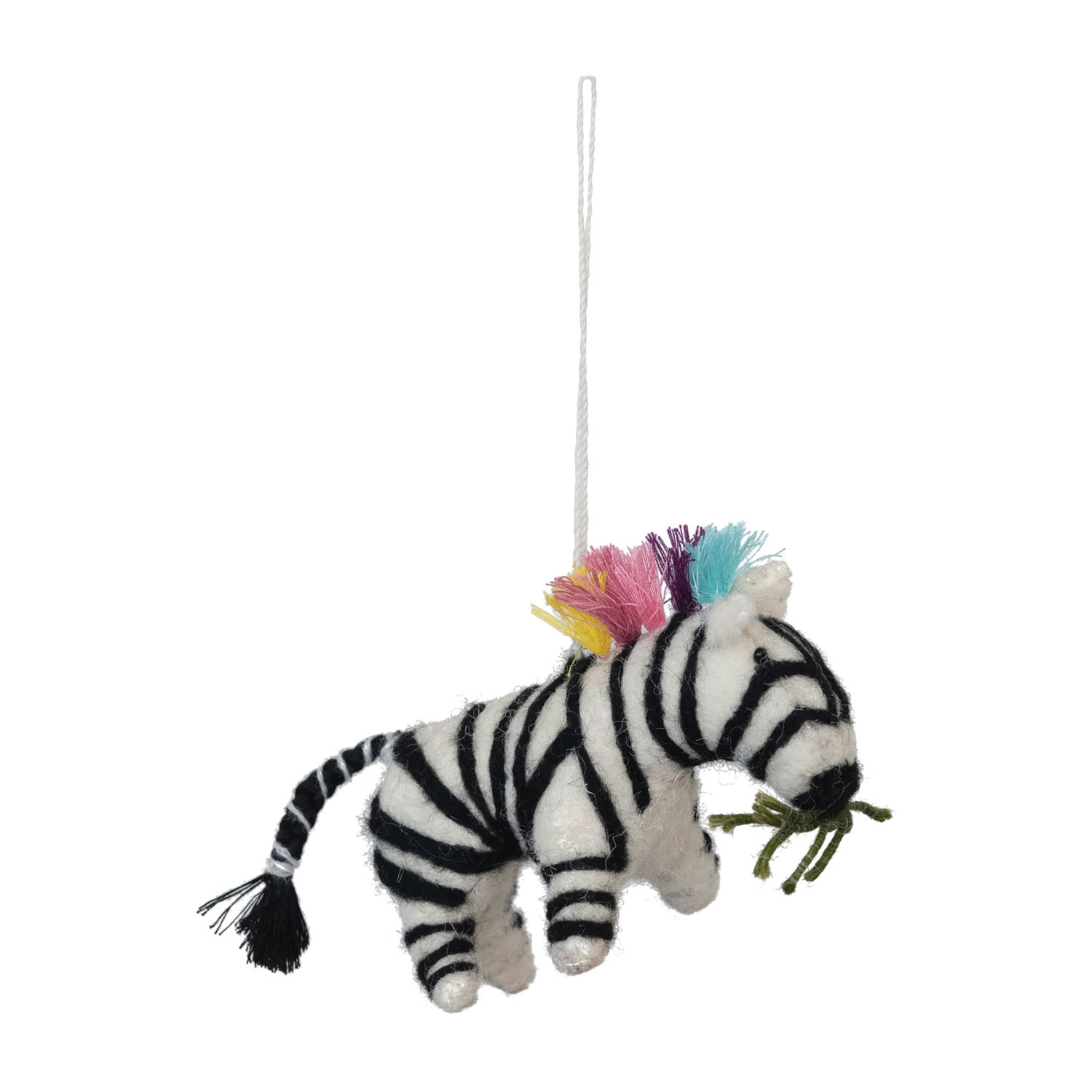 The Holiday Aisle® Wool Felt Zebra Ornament Wayfair