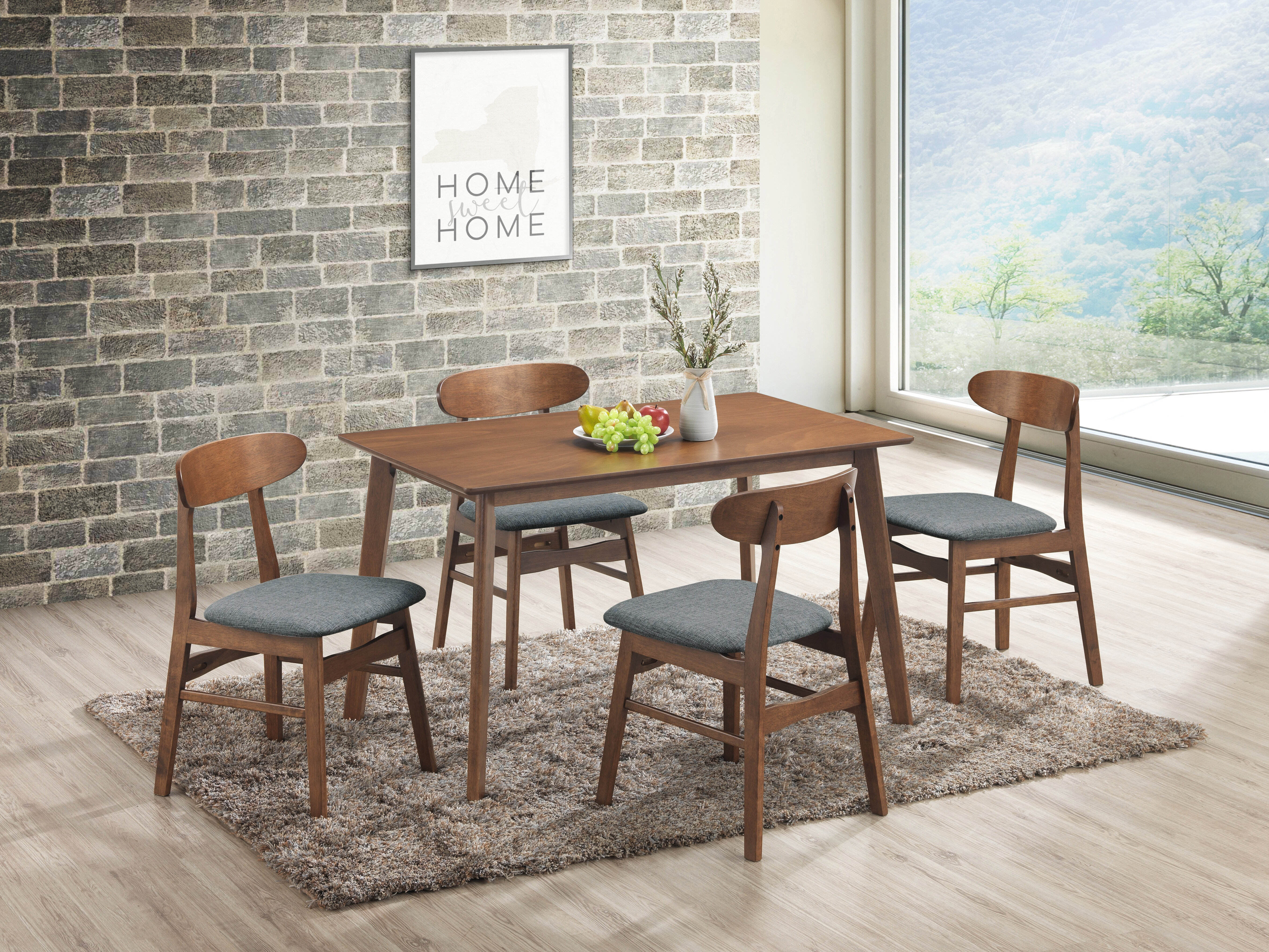 Forgey 4 - Person Solid Wood Dining Set