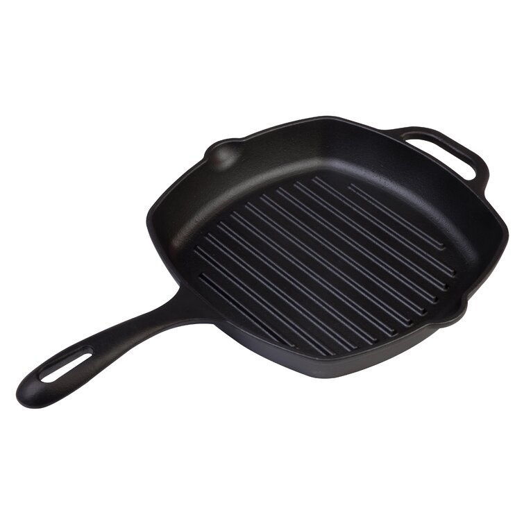 Pre-Seasoned Victoria Cast Iron Square 10-inch Grilling Pan FREE SHIPPING 
