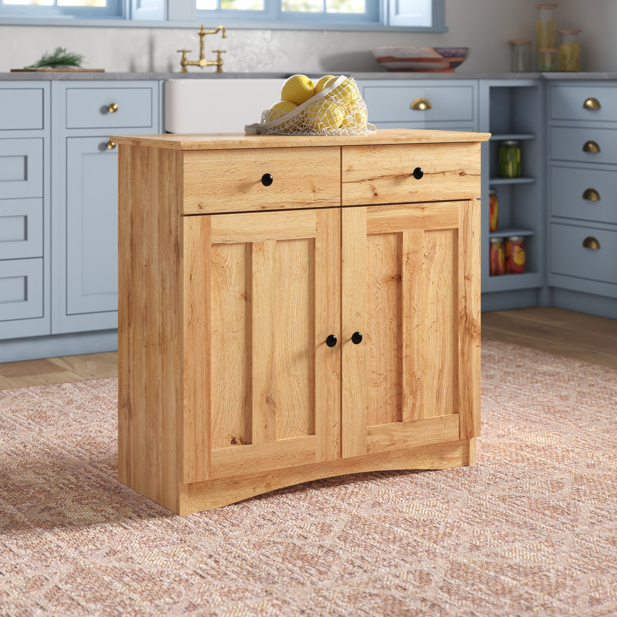 Union Rustic Havish Wood Kitchen Cart Wayfair