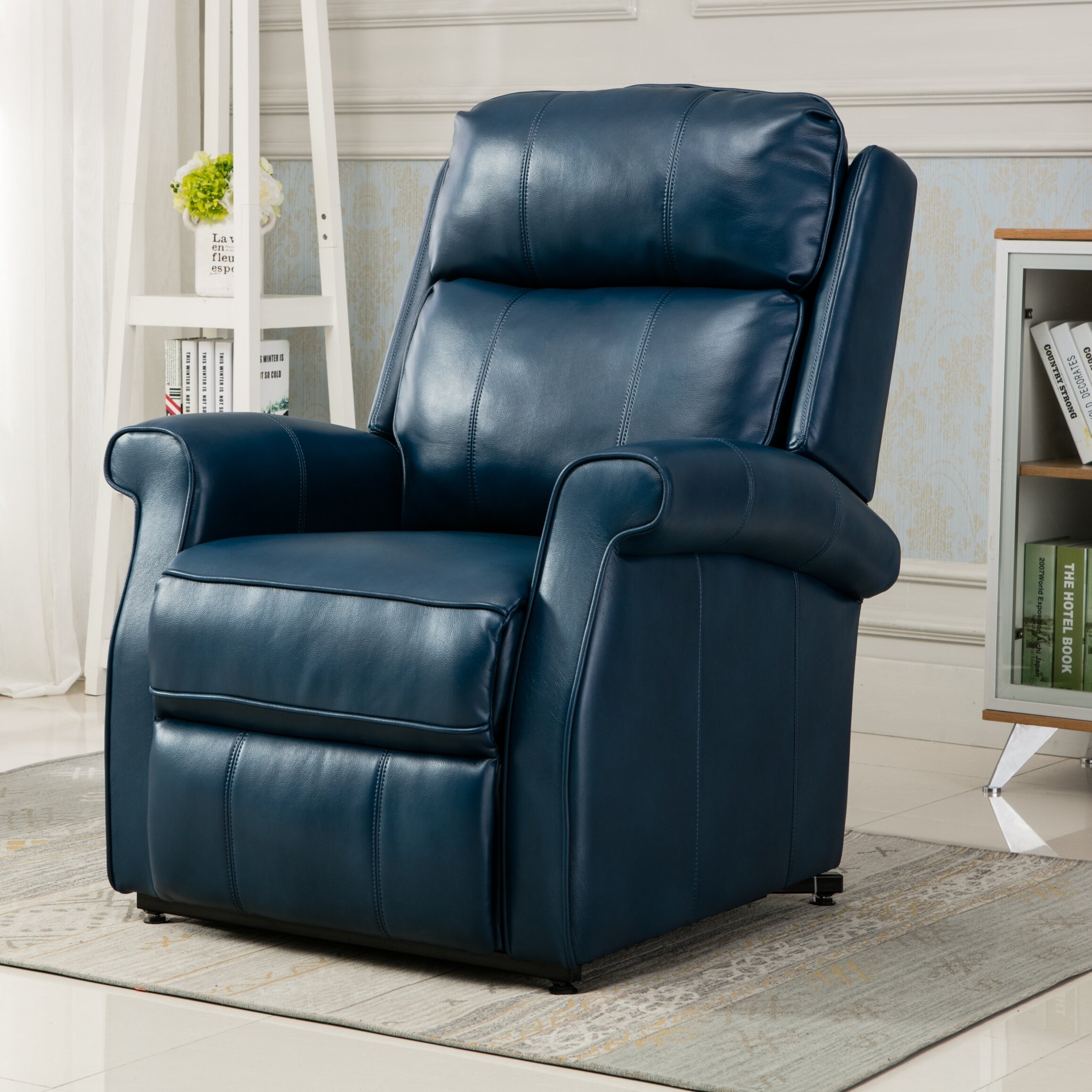 Nojus 34.5” Wide Faux Leather Power Lift Assist Recliner