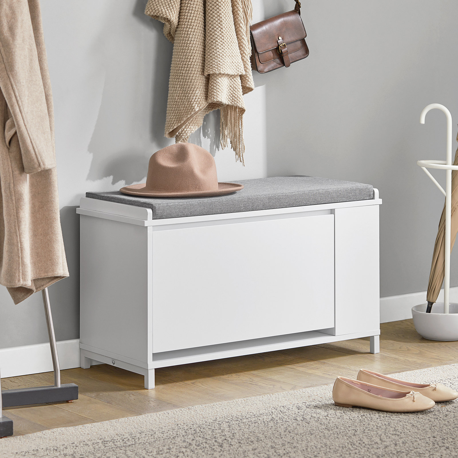 Haotian Upholstered Shoe Storage Bench Wayfair