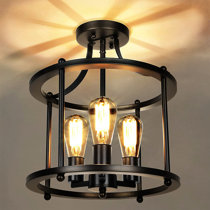 sloped ceiling adaptable semi flush light