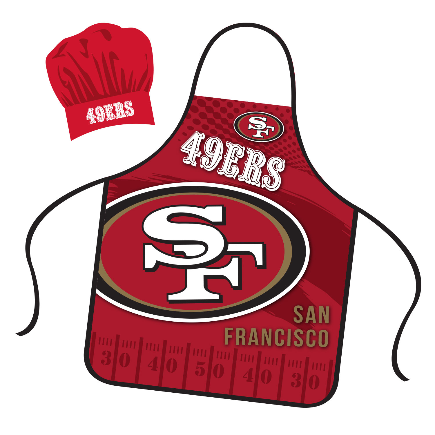 NFL Apron & Chef Hat Set San Francisco 49Ers Wayfair