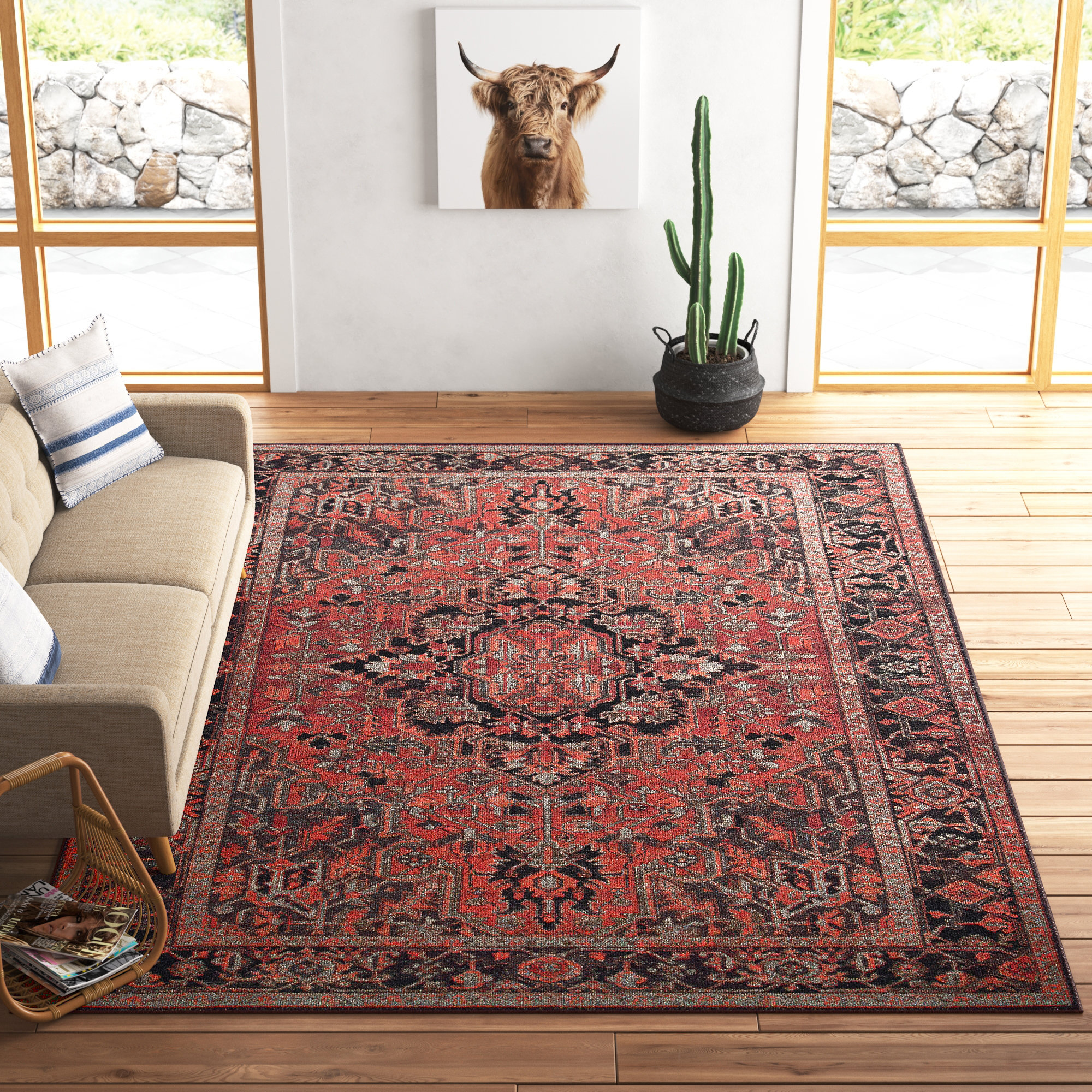 Mistana™ Adalia Oriental Red Area Rug & Reviews Wayfair