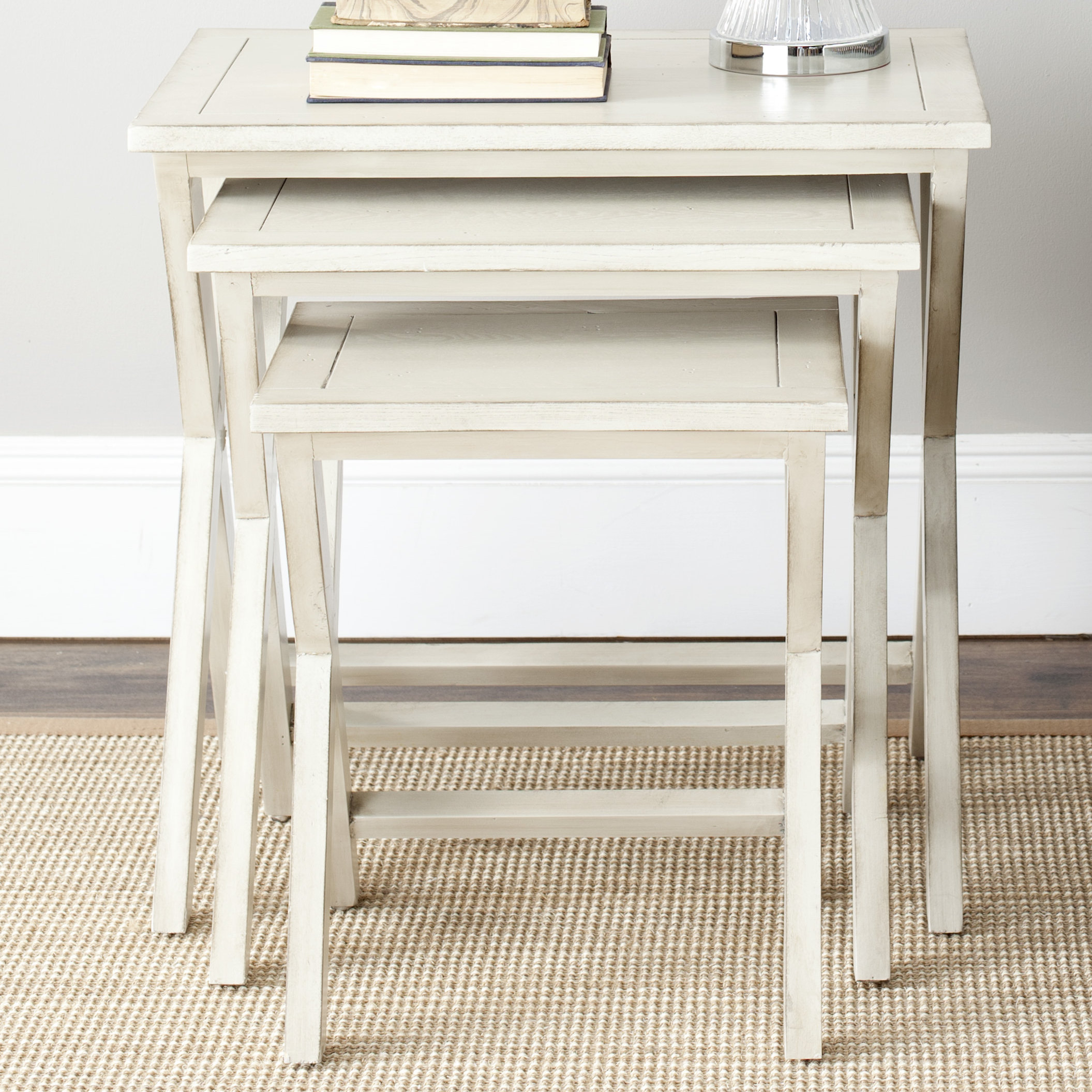 Loon Peak® Joanna 23.8'' Tall Solid Wood Nesting Tables & Reviews | Wayfair