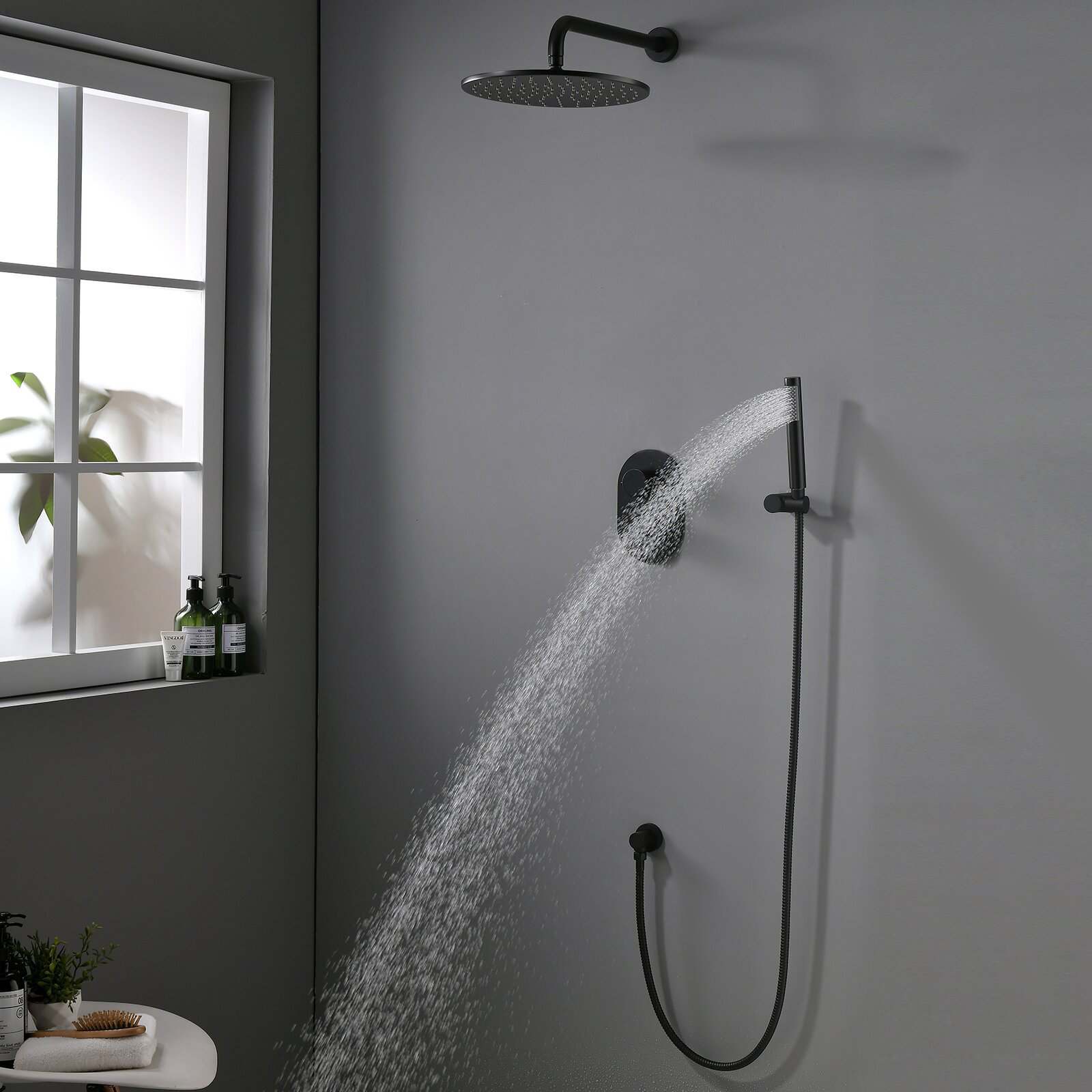 SARMEYA Thermostatic Complete Shower System with Roughin Valve Wayfair