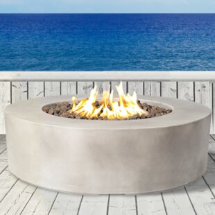 Latitude 12" H Fibre Reinforced Concrete Outdoor Fire Pit Table