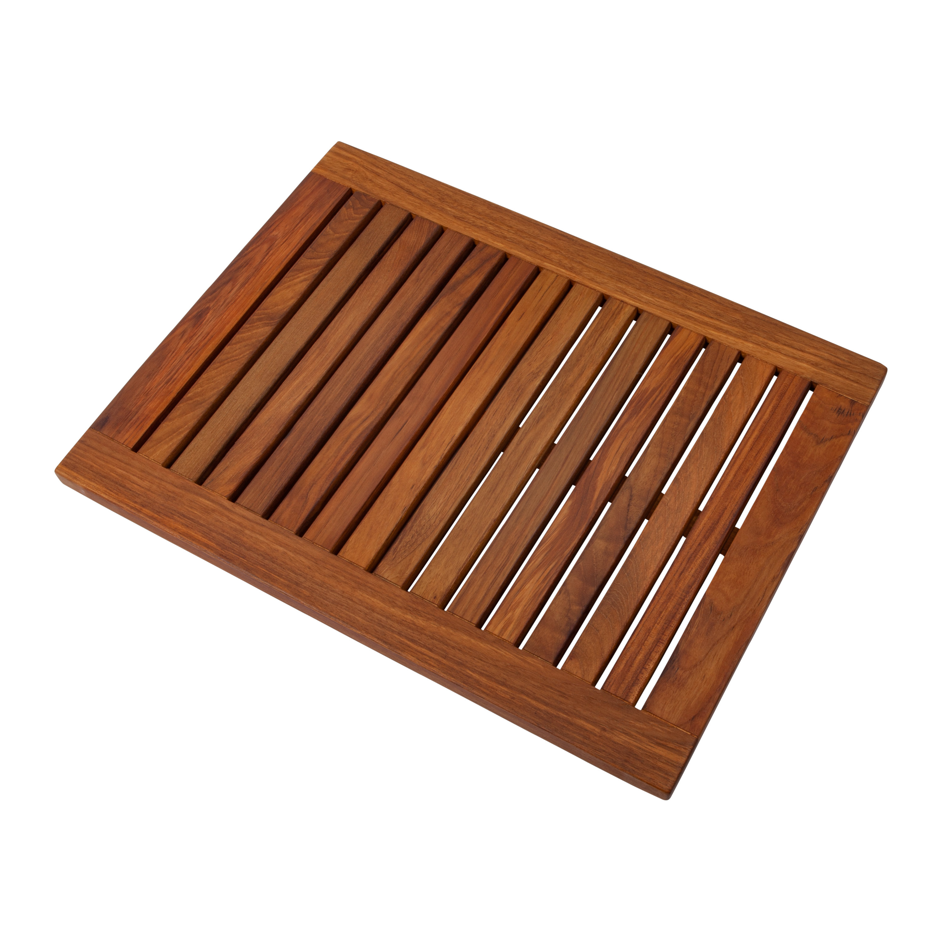 Rebrilliant Rectangle Teak & Wood Non-Slip Shower mat & Reviews | Wayfair