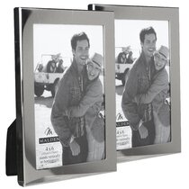 White Malden International Designs Infinity White Wood Block with Magnetic Acrylic Front Picture Frame 4x6