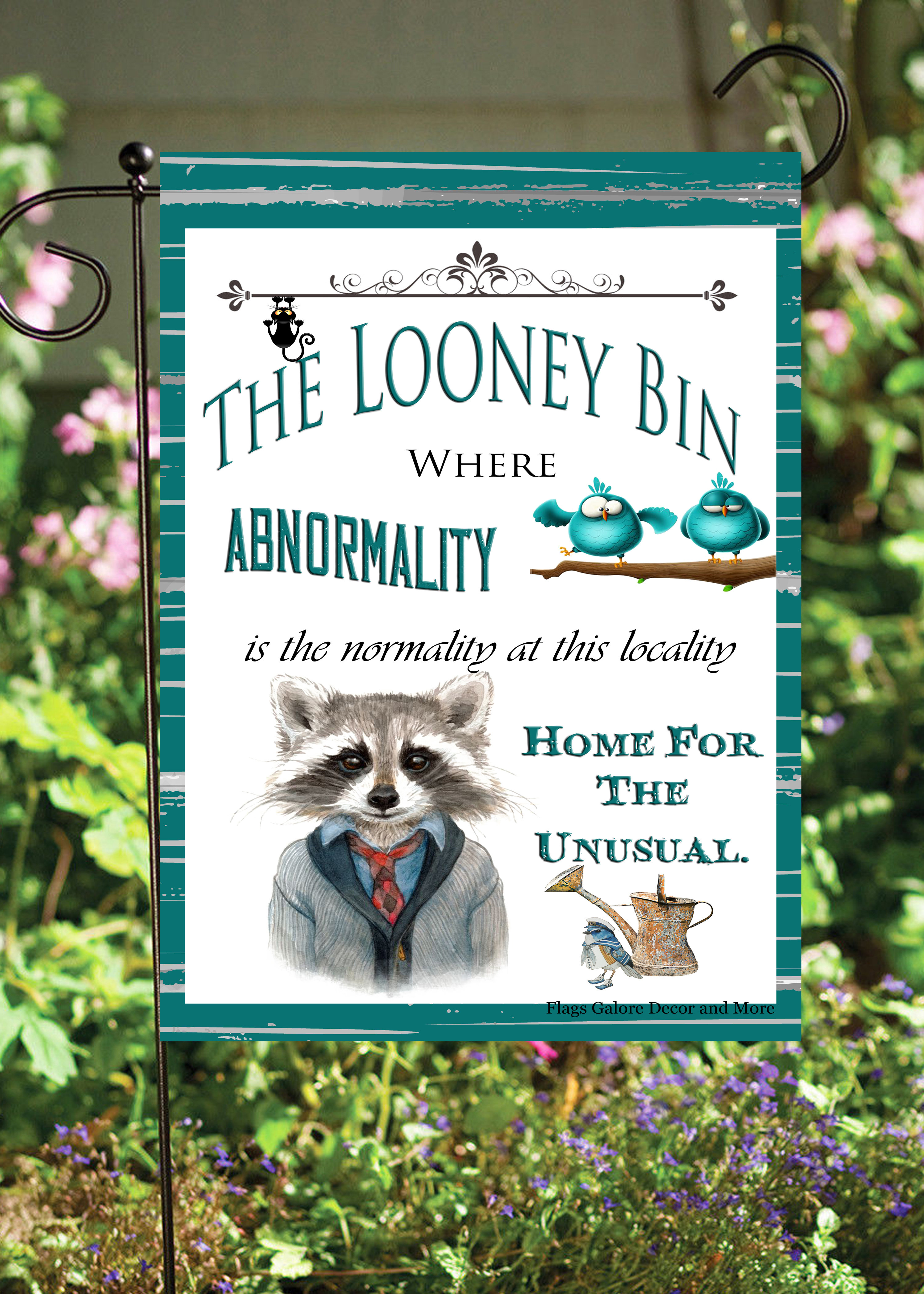 Flags Galore Decor and More Looney Bin 2-Sided Polyester 18 x 12 in. Garden  Flag & Reviews | Wayfair