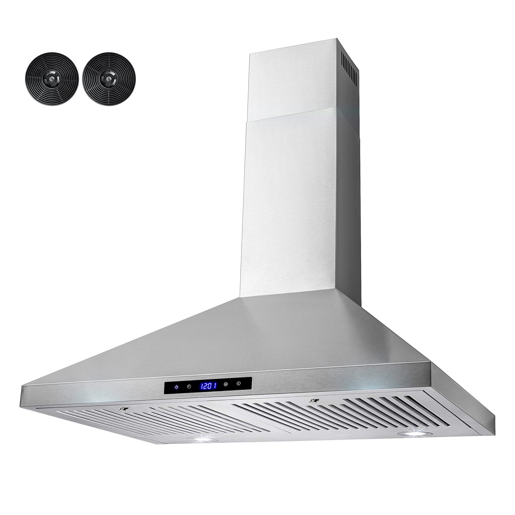 30 range hood with led lights