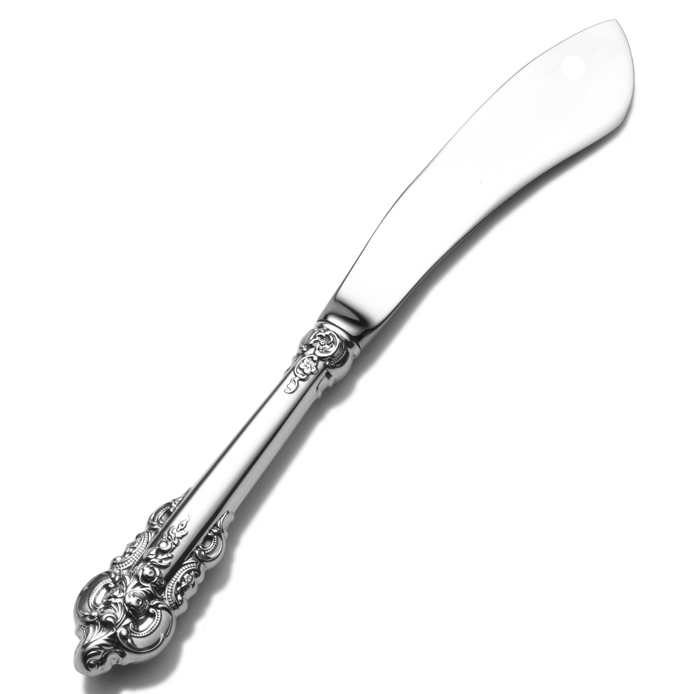 S GRANDE BAROQUE-WALLACE STERLING HH BUTTER SPREADER 