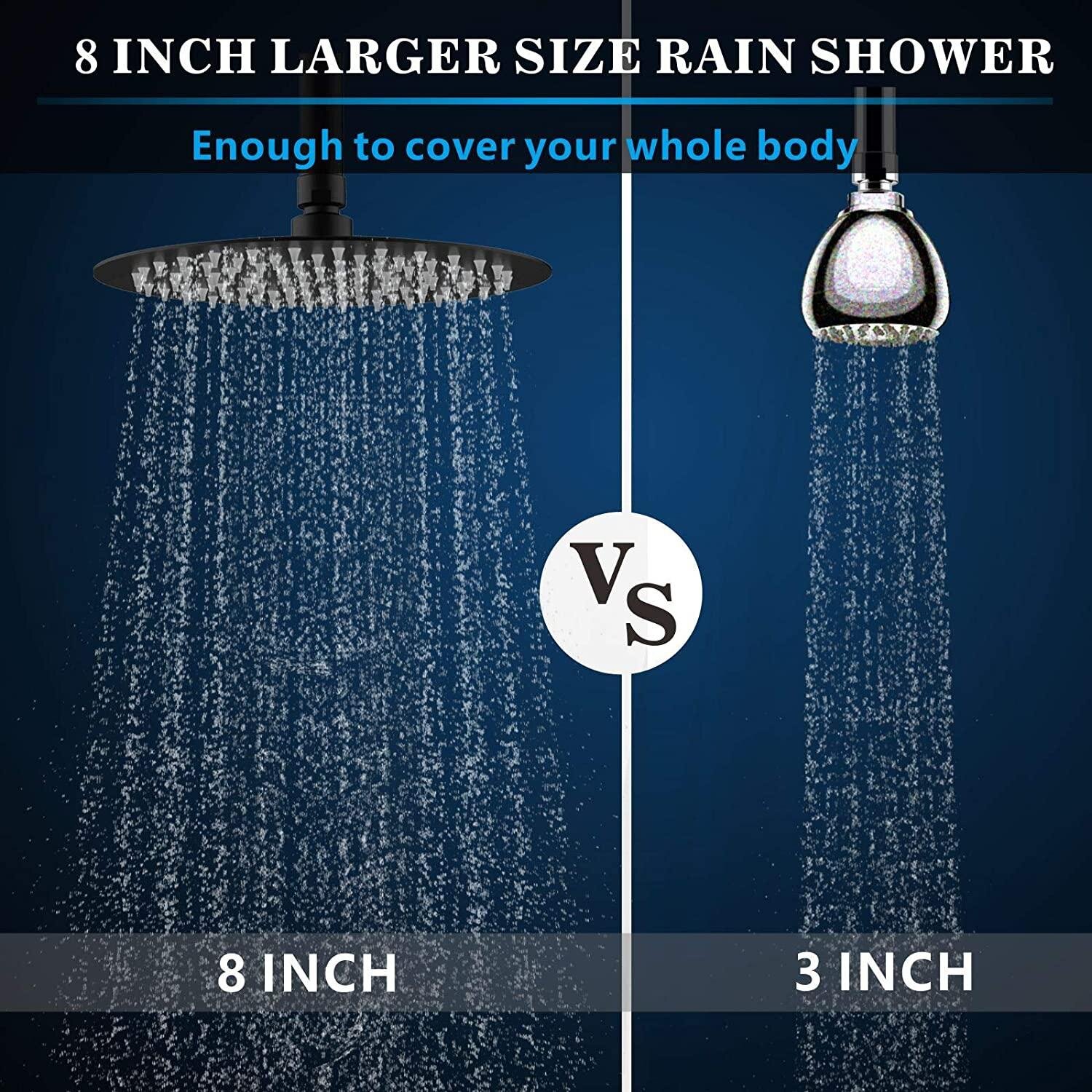Shower head Made of 304 Stainless Steel Comfortable Shower Experience Even at 
