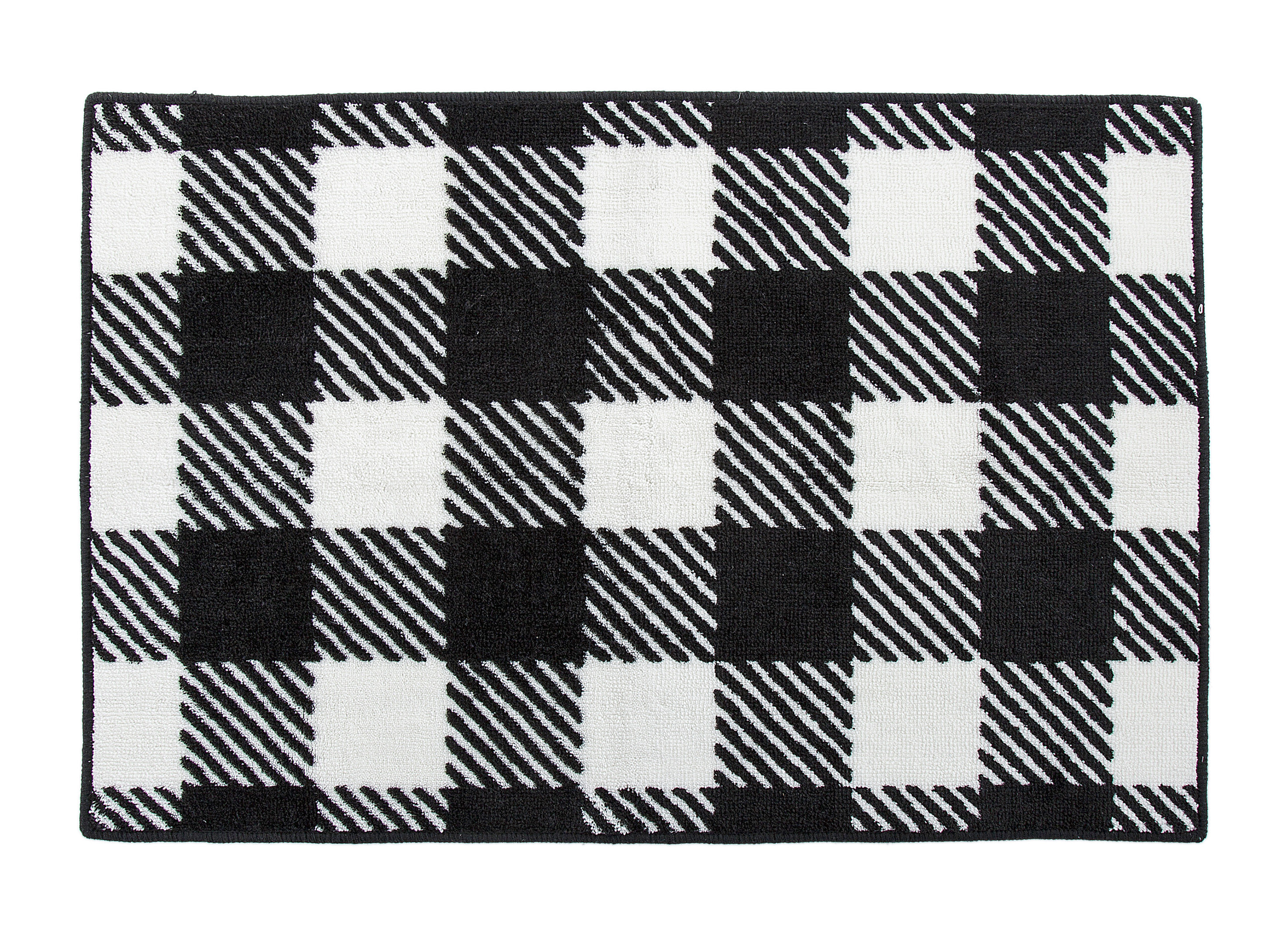 Gracie Oaks Ummi Rectangle NonSlip Checkered Bath Rug Wayfair