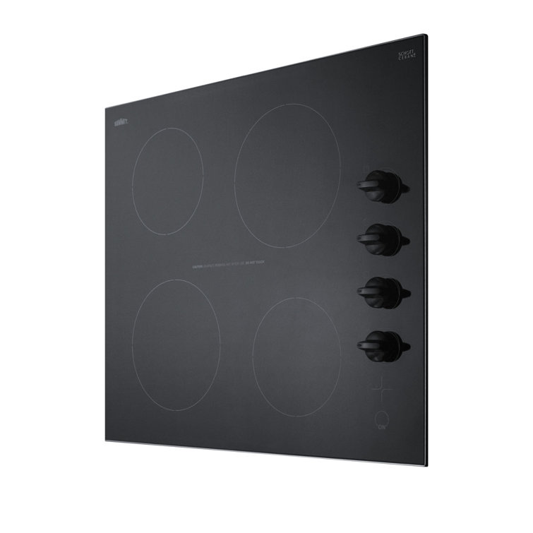 24" Electric Cooktop with 4 Burners