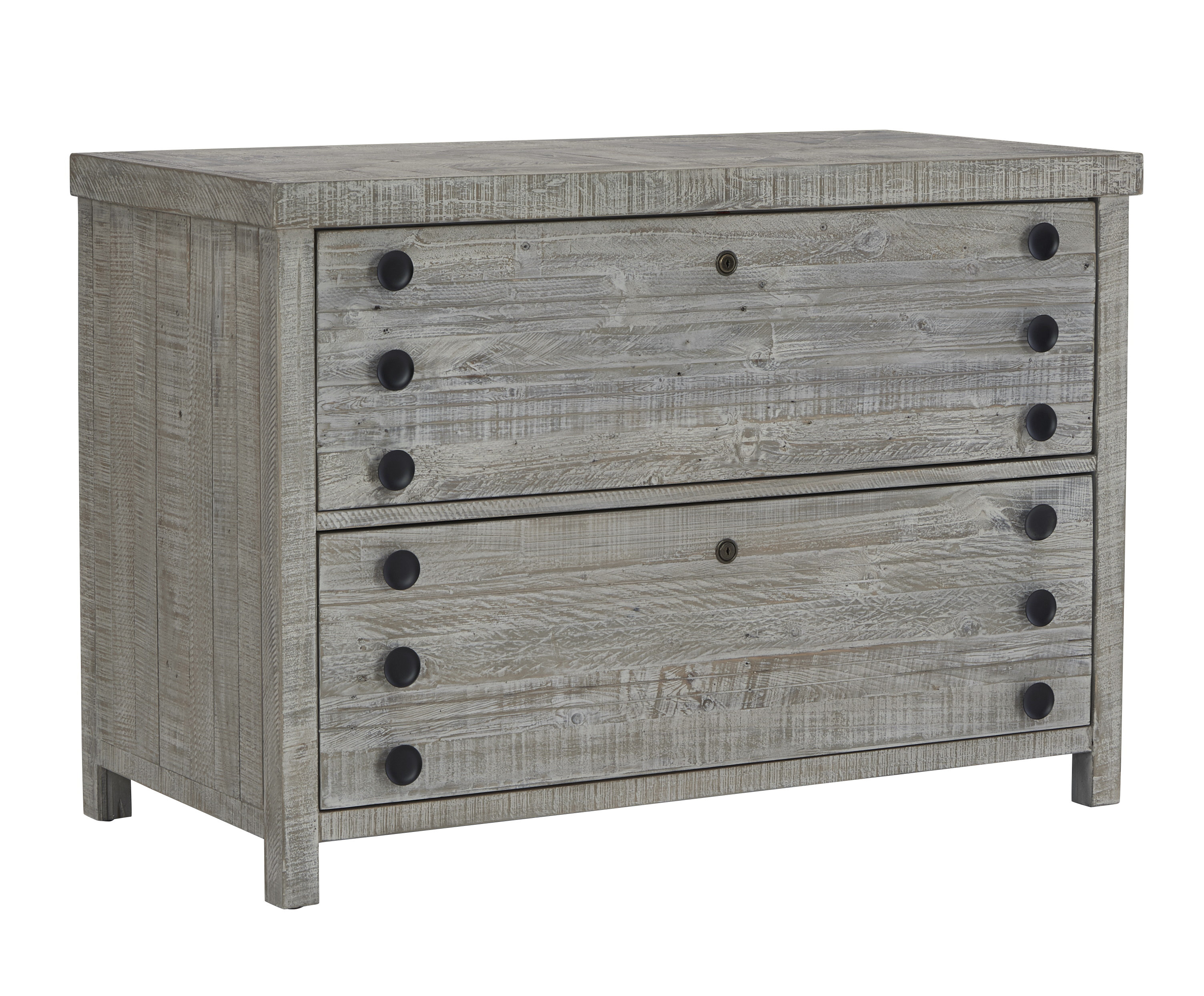 Gracie Oaks Piccoli 45'' Wide 2 Drawer Solid Wood Lateral Filing