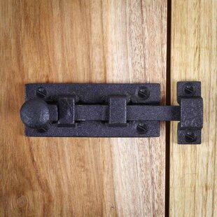 Rustproof Finish HF25 Wrought Iron 5" Straight Door Bolt in a Pewter Effect 