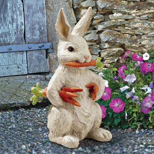 Fuzzy Easter Bunny Rabbit In Hat Figurine New 