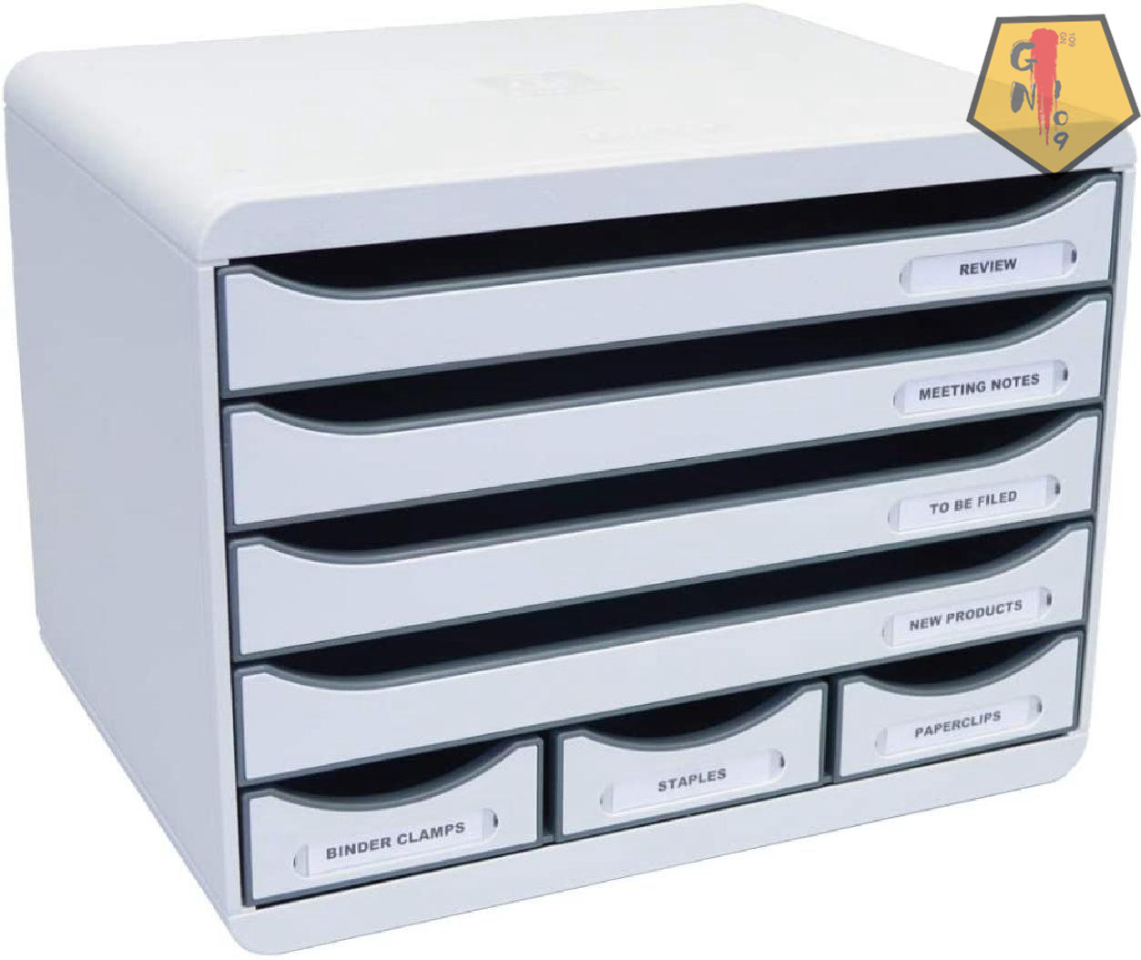 GN109 7 Drawer Desktop File, Sorter And Storage System, With Fast File