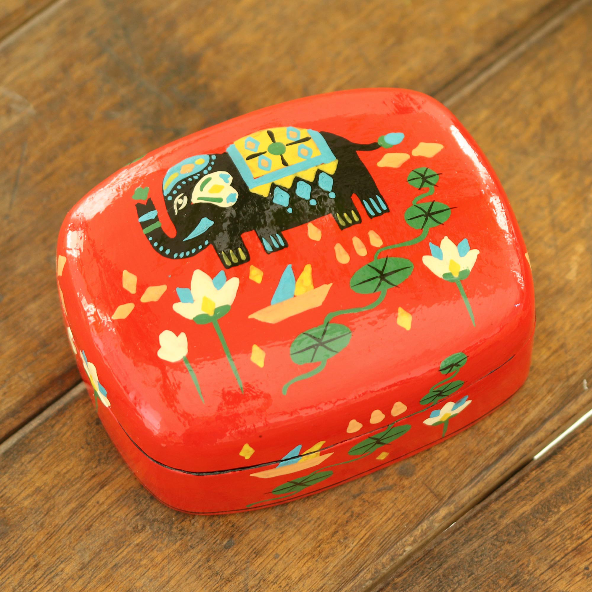 Bungalow Rose Handmade Tale Of The River Decorative Papier Mache Box