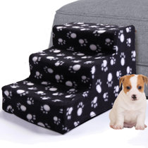 Pet Stairs,Removable Pet boy Bed Stairs Fashion Orthopedic Dog cat Stairs,Step Comfort Pet Girl Stairs,Protect Pets Joint and Knee for Small Medium and Large Pets L, Black 