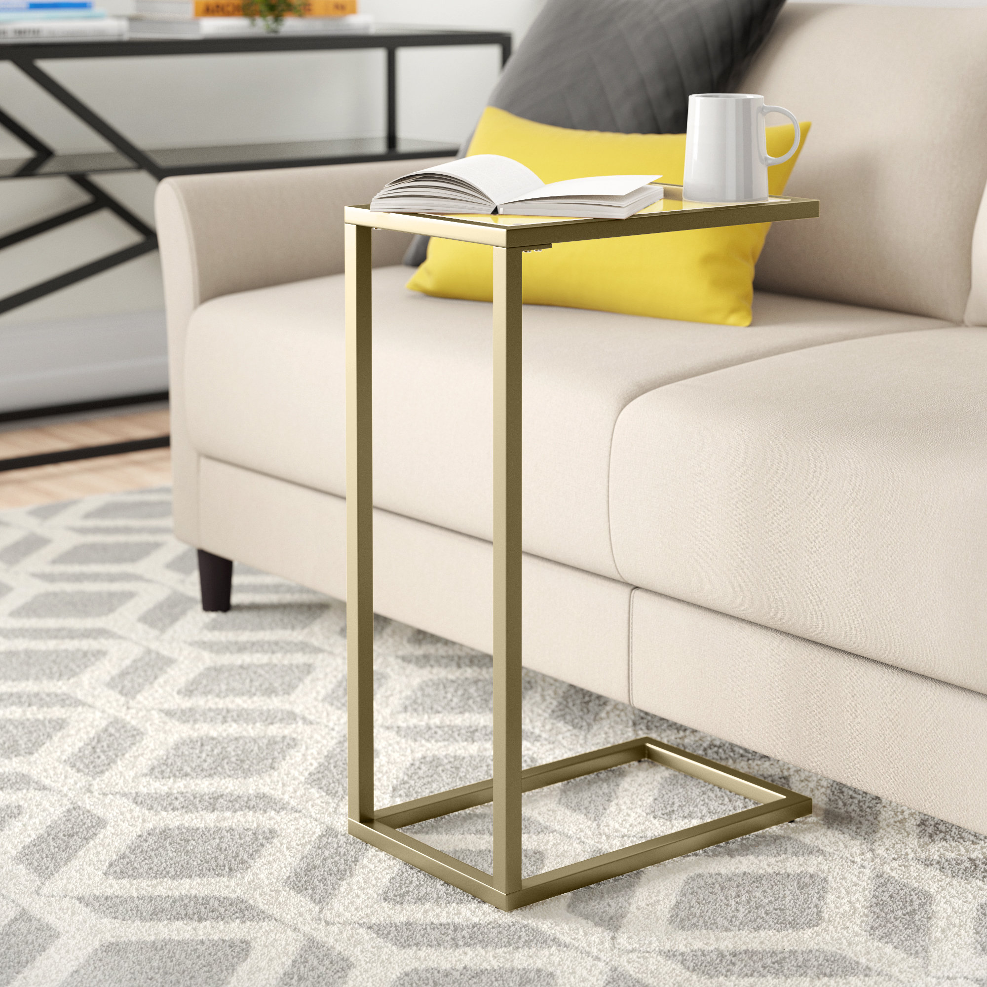 Zipcode Design™ Castillo 25.3'' Tall Glass C Table End Table & Reviews