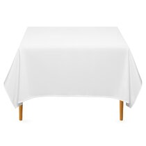 Gee Di Moda Square Tablecloth Wedding & More Great for Buffet Table Parties 70 x 70 Inch Chocolate Square Table Cloth for Square or Round Tables in Washable Polyester Holiday Dinner