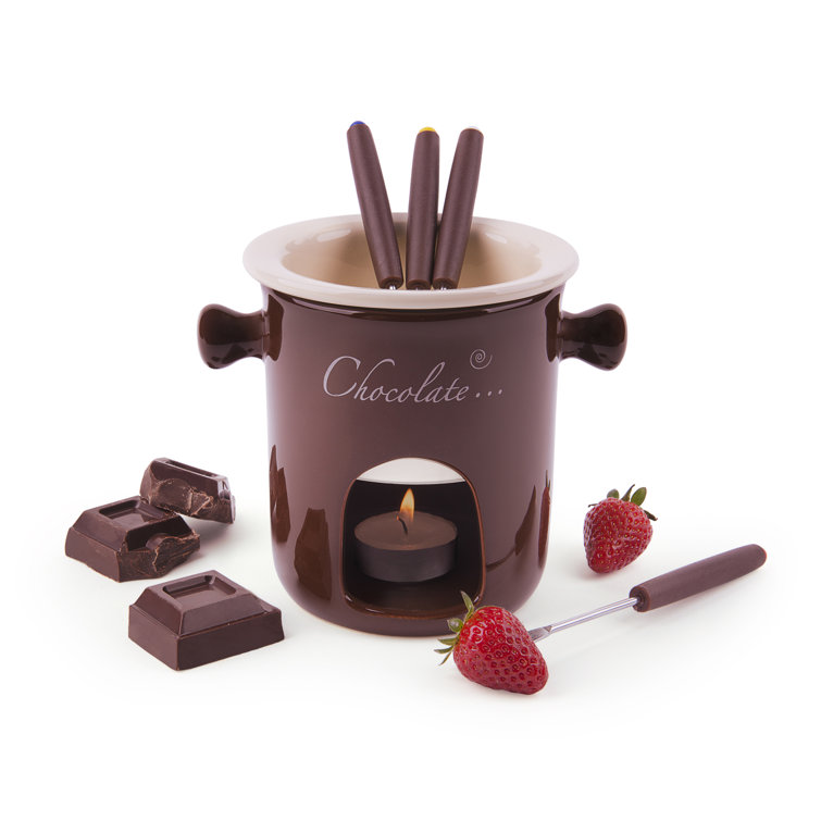 Belfry Kitchen Chocolate 0.35 L Ceramic Fondue Set | Wayfair.co.uk