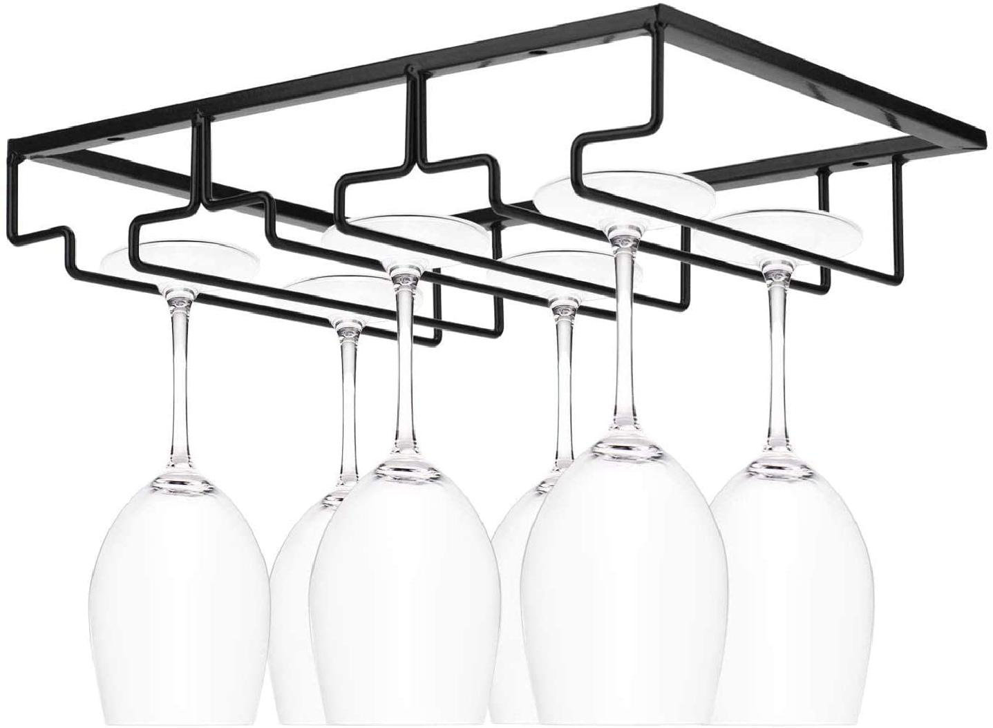 Everly Quinn Helgrid Hanging Wine Glass Rack Wayfair