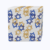 3 Packs of 18 Stars of Hanukkah 2-Ply Napkins Blue White Gold 12-7/8" x 12-3/4" 
