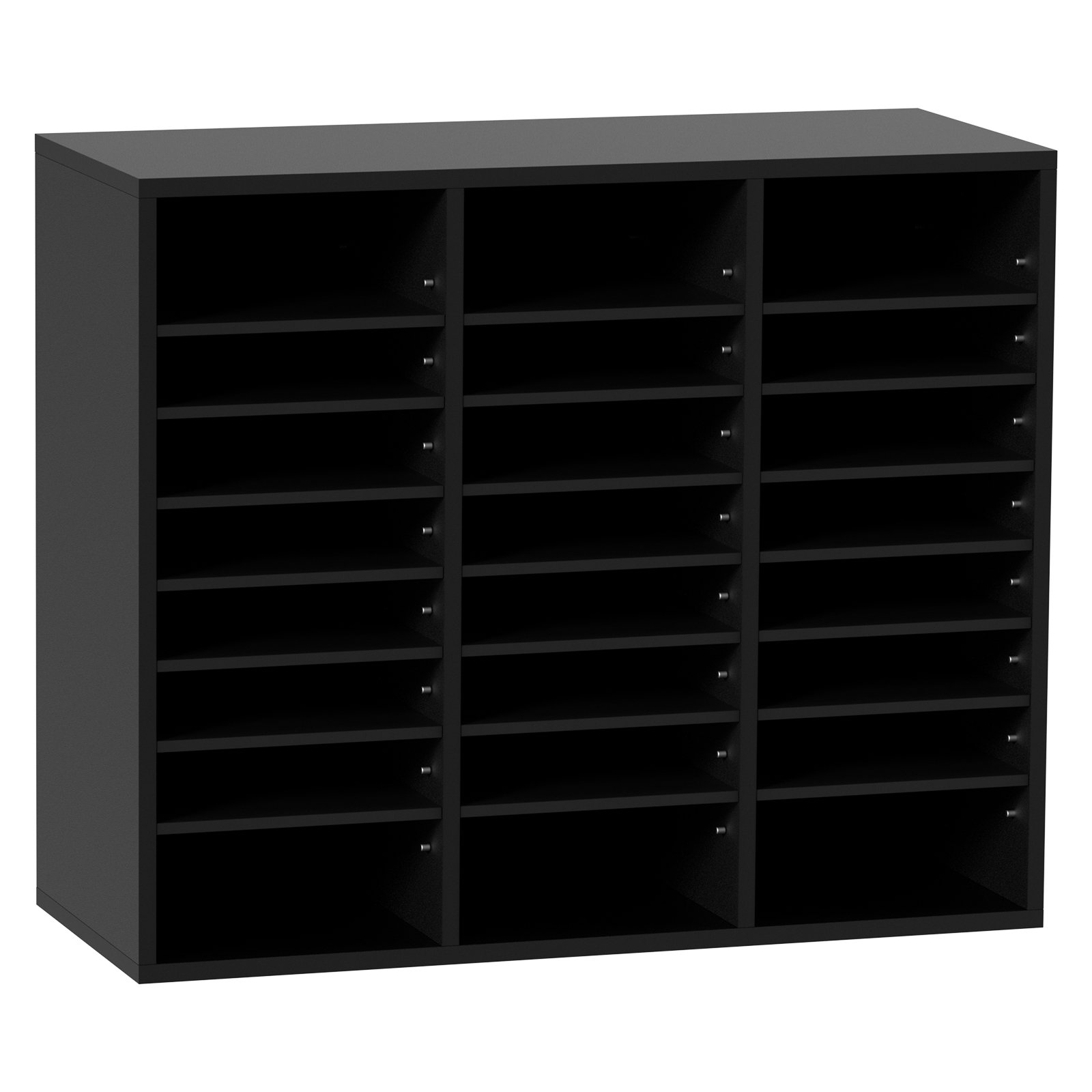 VEVOR 24 Compartments Office Mailbox With Adjustable Shelves, Wood