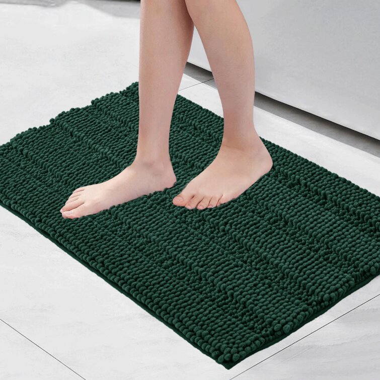 Chenille Noodle Soft Absorbent Non-Slip Backed Step Out Bath Mat Shower Rug 