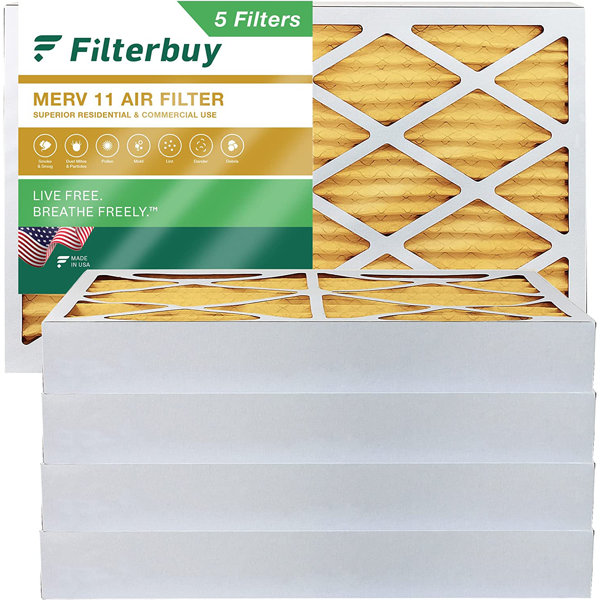 Filterbuy 14x24x1 Pleated Air Filters - MERV 13 For HVAC & Furnace (2, 3, 4, 5, 6, Or 12 Pack)