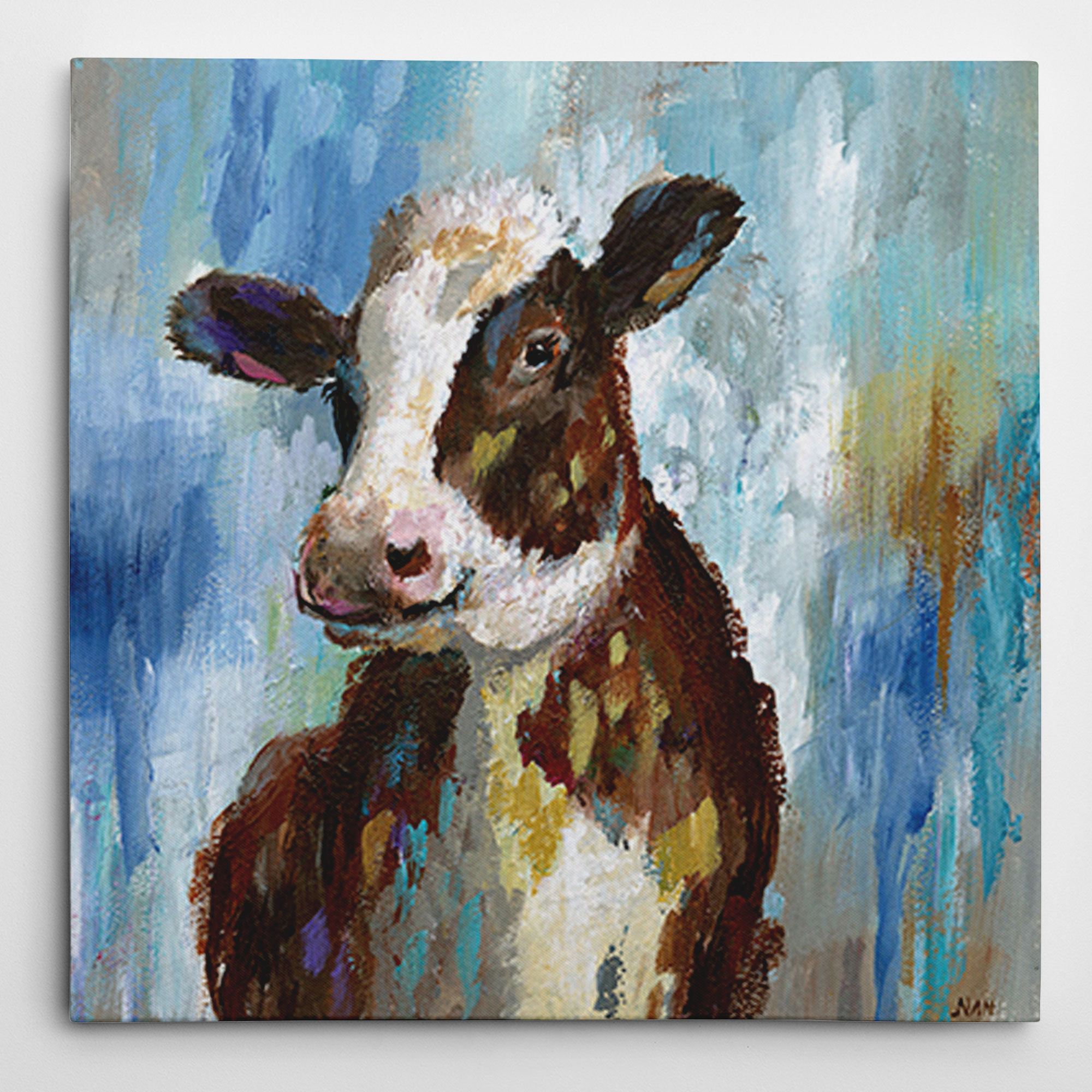 WexfordHome Spring Calf On Canvas by Nan Print | Wayfair