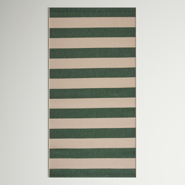 Sand & Stable Kempston Beige/Dark Green Indoor/Outdoor Rug & Reviews ...