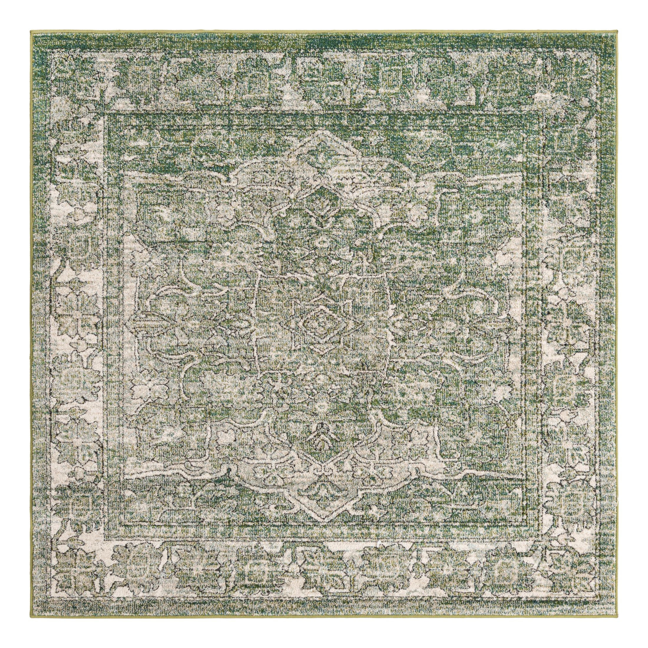 Bungalow Rose Dederang Performance Green Rug & Reviews Wayfair