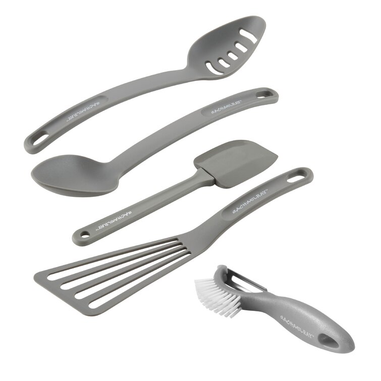 5-Piece Kitchen Utensil Set Stainless Steel Nylon Tools 