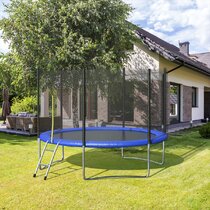BLACK 8FT in ground trampoline by Active-fun now with added safety net 