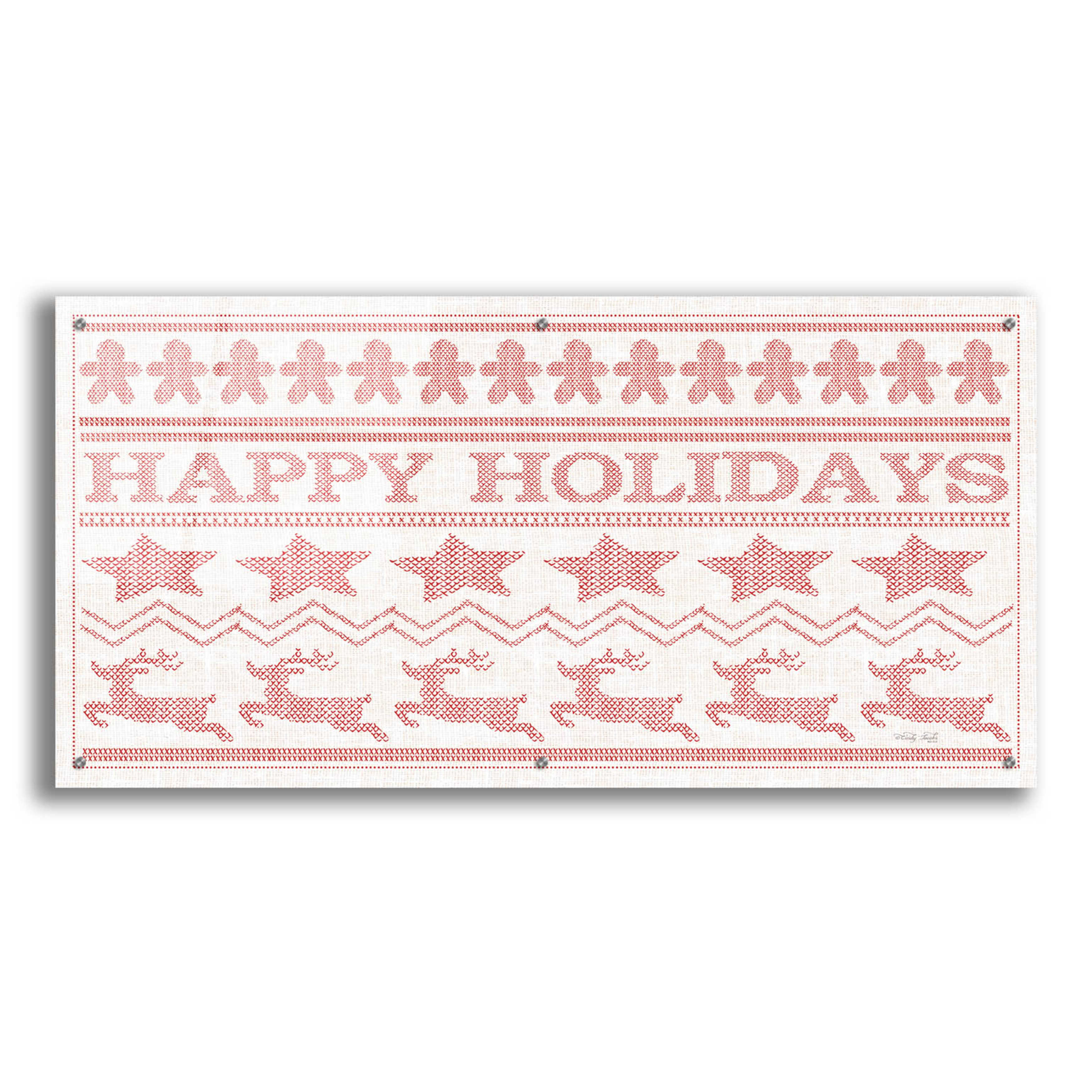 The Holiday Aisle® Happy Holidays Stitchery by on Wayfair